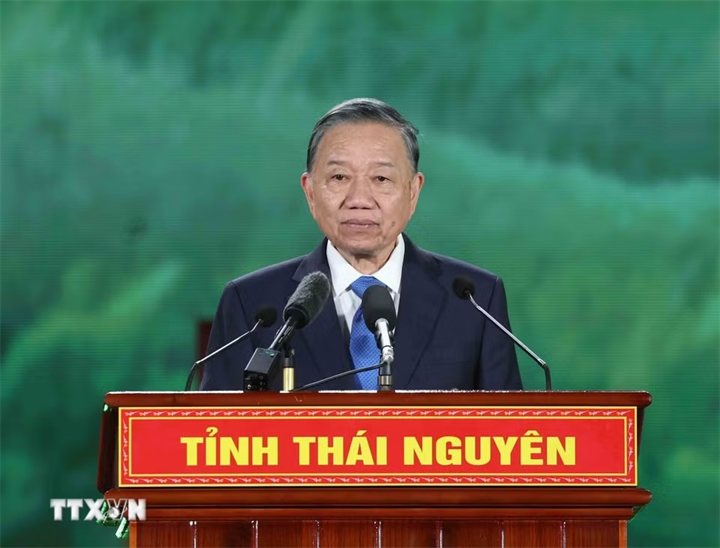 Tổng Bí thư, Chủ tịch nước Tô Lâm phát biểu tại Lễ kỷ niệm - Ảnh: TTXVN