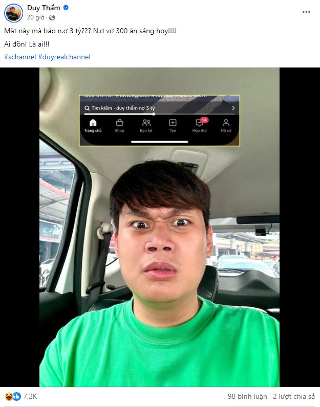 Thực hư chuyện Duy Thẩm nợ 3 tỷ đang lọt top tìm kiếm trên TikTok, chính chủ nói gì? - Ảnh 3. Thực hư chuyện Duy Thẩm nợ 3 tỷ đang lọt top tìm kiếm trên TikTok, chính chủ nói gì? - Ảnh 3.