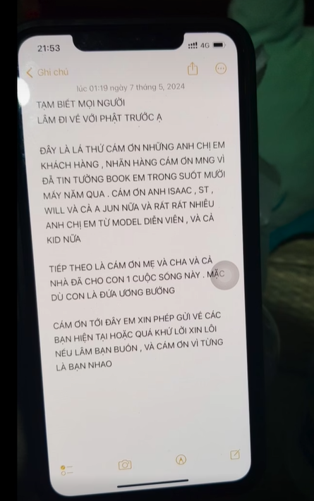 Hé lộ nội dung tâm thư Lâm Nguyễn (Người Ấy Là Ai) viết 2 ngày trước khi qua đời, dòng cuối cùng gây xúc động - Ảnh 2. Hé lộ nội dung tâm thư Lâm Nguyễn (Người Ấy Là Ai) viết 2 ngày trước khi qua đời, dòng cuối cùng gây xúc động - Ảnh 2.