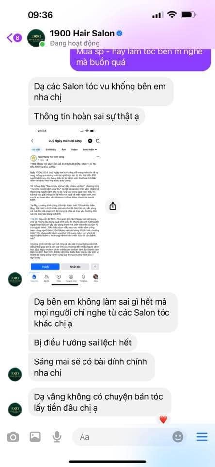 Các bên lên tiếng vụ salon tóc bị tố ăn chặn tóc hiến tặng bệnh nhân ung thư: Khác xa đồn đoán trên mạng! - Ảnh 3. Các bên lên tiếng vụ salon tóc bị tố ăn chặn tóc hiến tặng bệnh nhân ung thư: Khác xa đồn đoán trên mạng! - Ảnh 3.