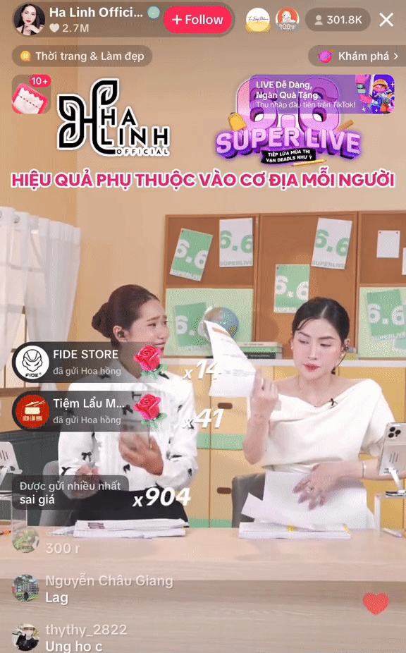 Sự cố hi hữu khiến Võ Hà Linh phải xin lỗi 316.000 người trong phiên livestream lập kỷ lục 6/6 - Ảnh 1. Sự cố hi hữu khiến Võ Hà Linh phải xin lỗi 316.000 người trong phiên livestream lập kỷ lục 6/6 - Ảnh 1.