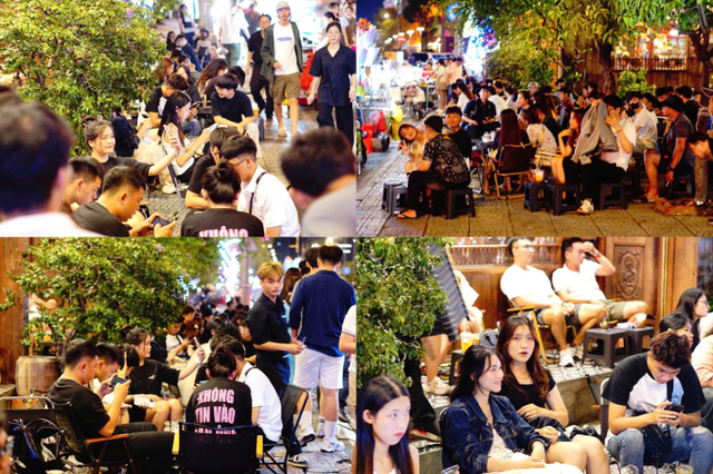 TP.HCM không mưa đêm bắn pháo hoa 2/9: Giới trẻ tụ tập cà phê đến khuya, các dịch vụ ăn uống đông nghịt người- Ảnh 1. TP.HCM không mưa đêm bắn pháo hoa 2/9: Giới trẻ tụ tập cà phê đến khuya, các dịch vụ ăn uống đông nghịt người- Ảnh 1.