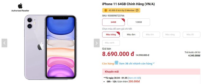 Một mẫu iPhone cực hot đang giảm đến 13 triệu, giá bán chỉ còn hơn 8,5 triệu đồng - Ảnh 2.