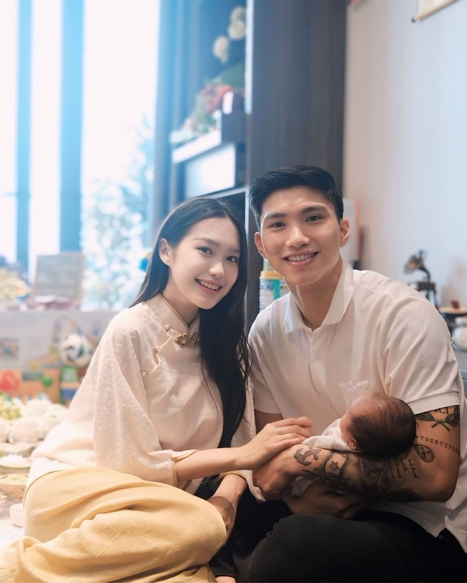 Đoàn Văn Hậu và Doãn Hải My bất ngờ khoe đầy tháng con đầu lòng, nickname của em bé cực ý nghĩa - Ảnh 1.