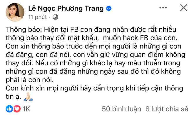 Em gái Angela Phương Trinh bị hacker tấn công, khẳng định 1 điều liên quan đến chị ruột - Ảnh 2.