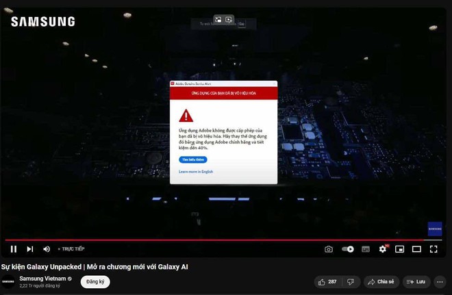 Sự kiện ra mắt sản phẩm mới của Samsung gặp lỗi hi hữu khiến người xem đứng hình, cộng đồng bàn tán xôn xao! - Ảnh 1.