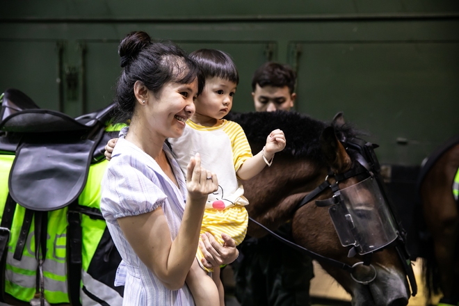 Ảnh, clip: Đoàn Cảnh sát cơ động diễu hành kỵ binh ở phố đi bộ Nguyễn Huệ, hàng ngàn người trầm trồ- Ảnh 14. Ảnh, clip: Đoàn Cảnh sát cơ động diễu hành kỵ binh ở phố đi bộ Nguyễn Huệ, hàng ngàn người trầm trồ- Ảnh 14.