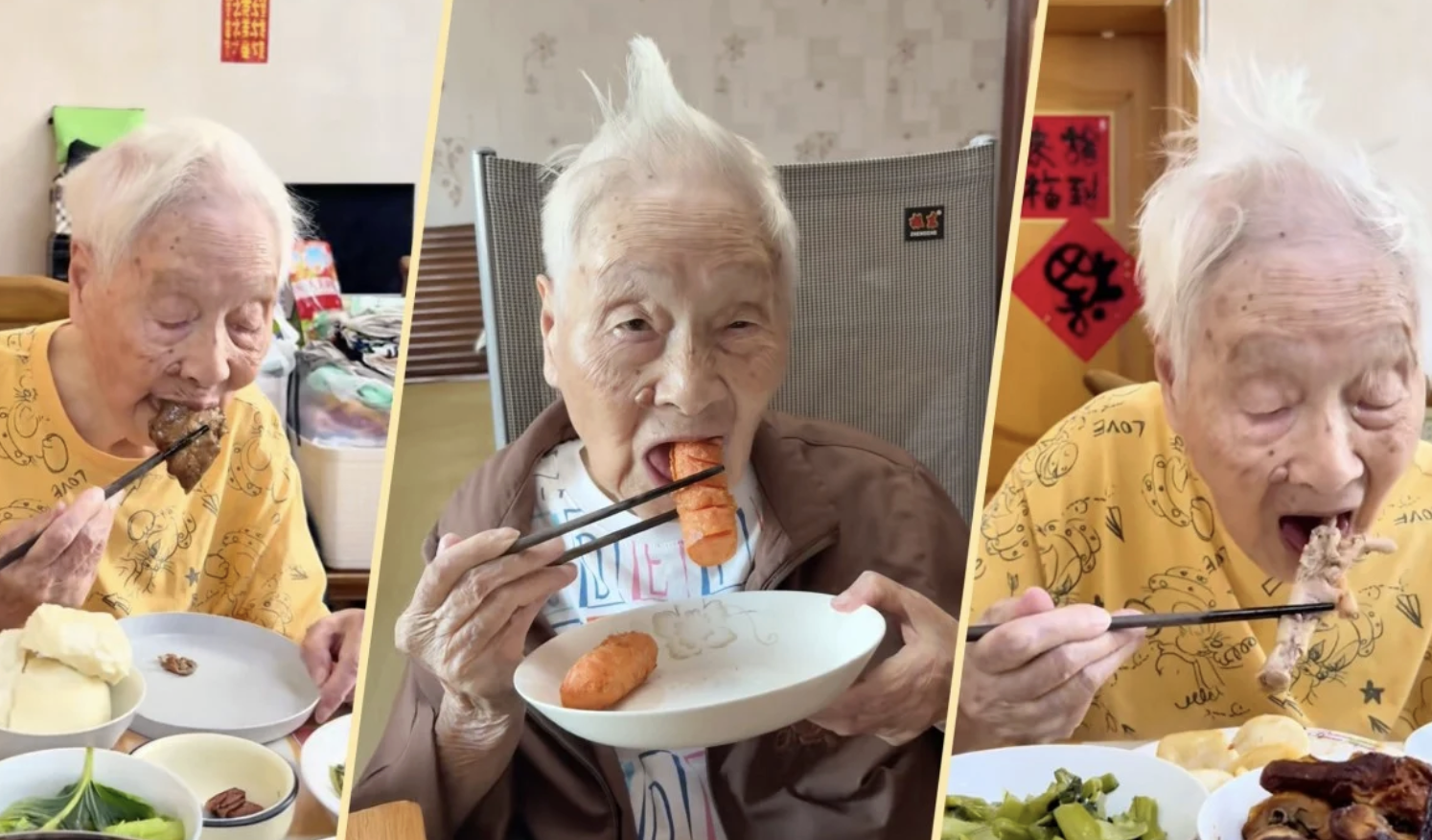 Cụ bà 100 tuổi gây sốt MXH: Không răng vẫn mê trà sữa, coca cola và bí quyết sống thọ khiến giới trẻ giật mình