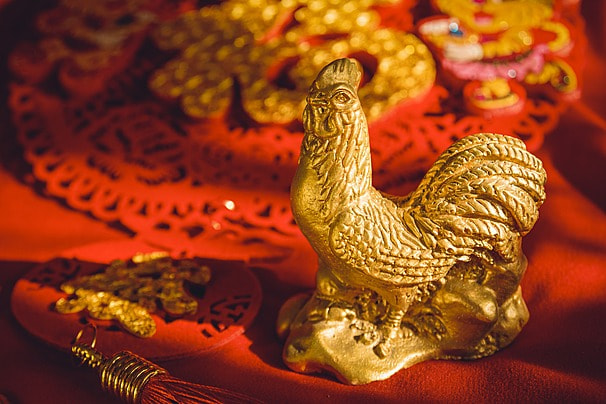 pngtree bronze statue of rooster year one of the chinese zodiac image1524804