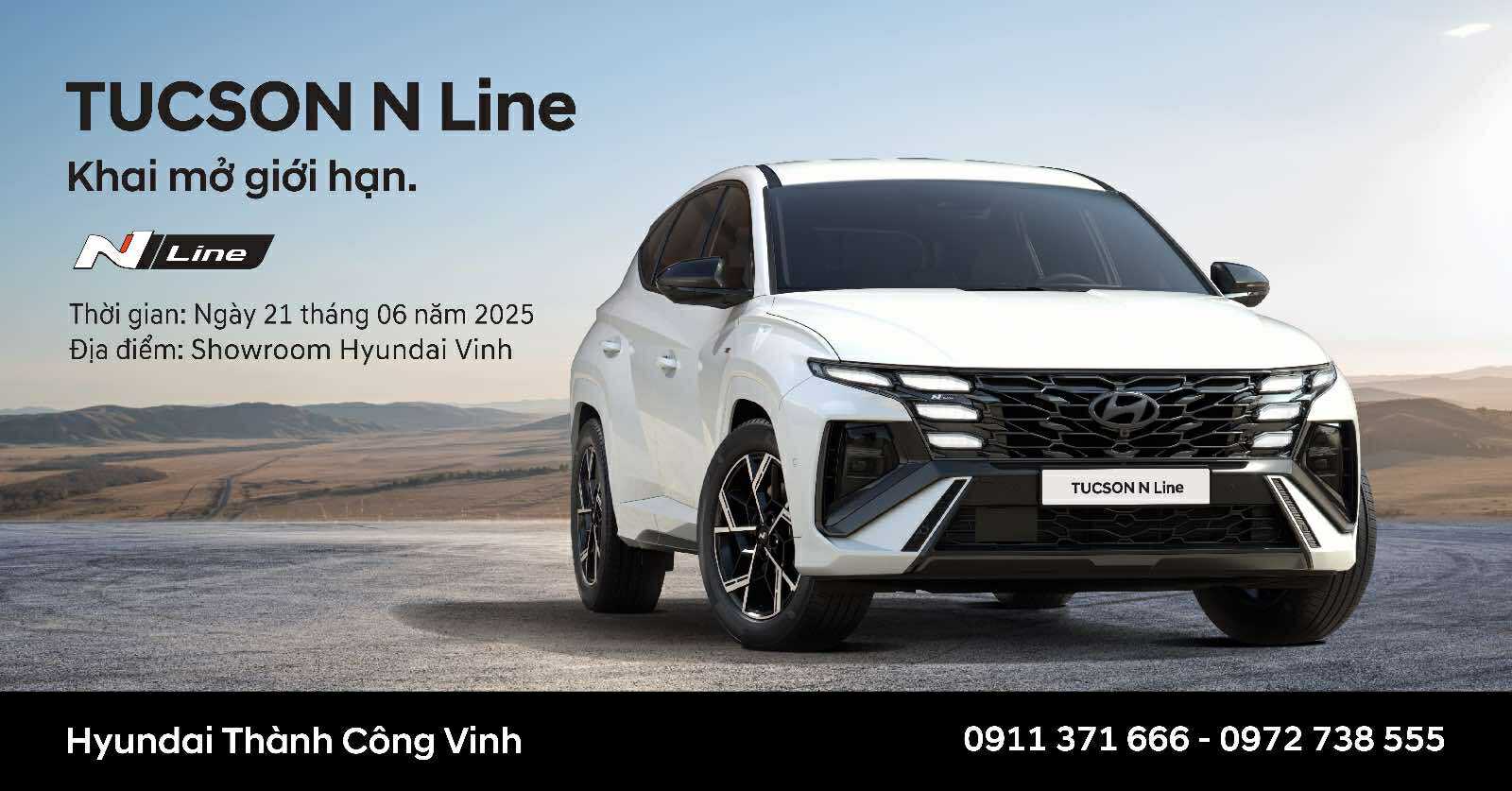 Hyundai Vinh tổ chức lễ ra mắt Tucson N-Line – Siêu phẩm SUV đậm chất thể thao, sẵn sàng bứt phá
