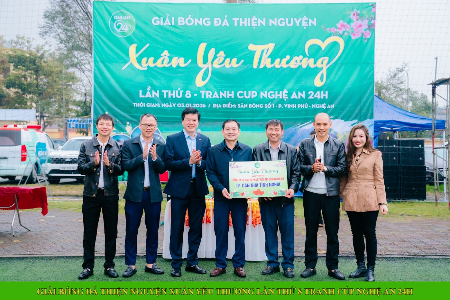 Giải bóng đá Xuân Yêu Thương lần thứ VIII: Lan toả hạnh phúc đến với người dân miền Tây xứ Nghệ