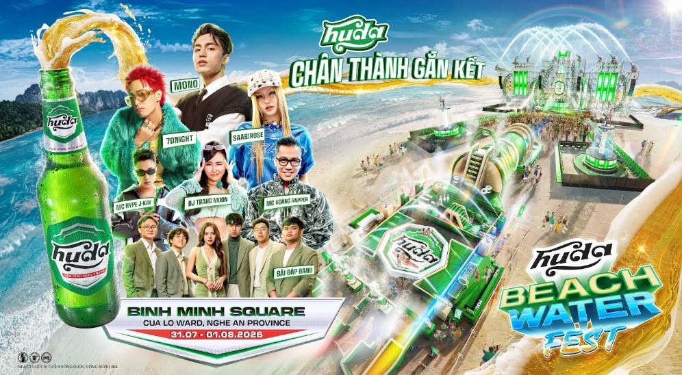 Sau Đà Nẵng, Huda Beach Water Fest tiếp tục đến với Nghệ An, nối dài “Giờ Chân Thành” lớn bậc nhất miền Trung