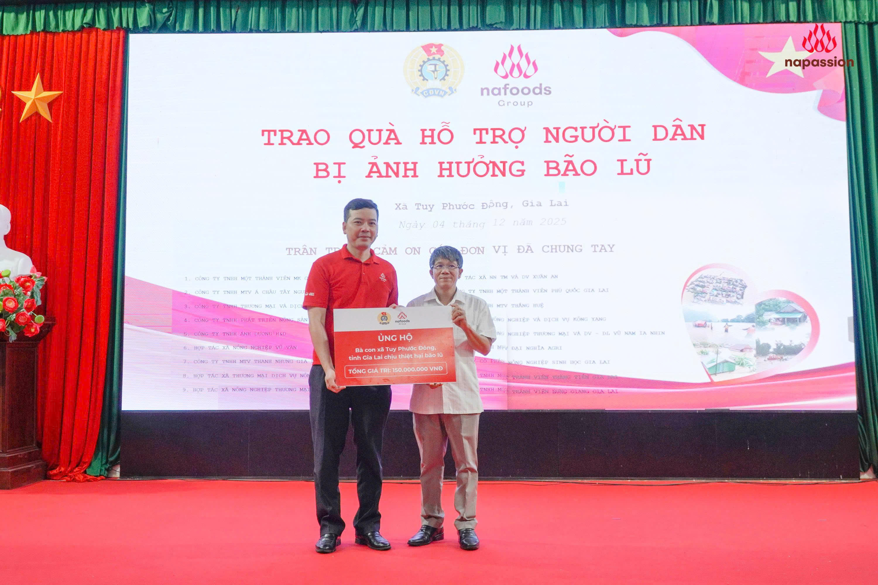 Nafoods Group tiếp sức cùng đồng bào vượt qua thiên tai