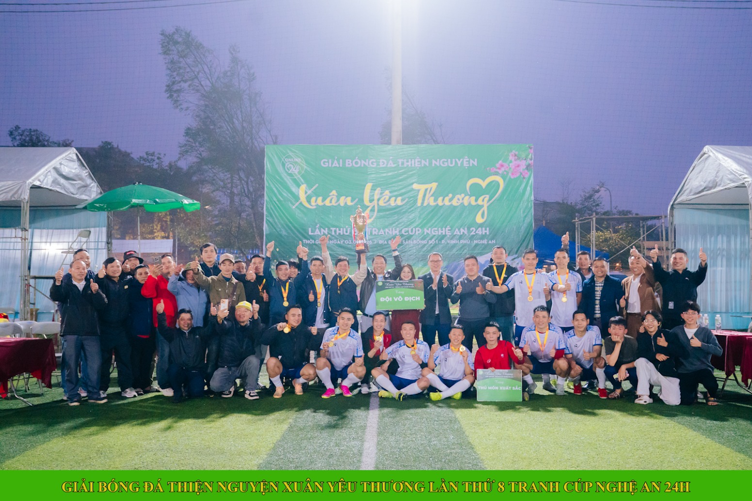 FC Thang máy Việt Hàn lên ngôi vô địch giải bóng đá Xuân Yêu Thương lần thứ VIII