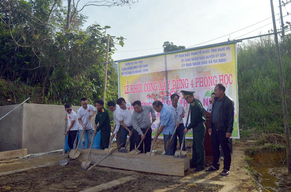 Khởi công xây dựng 4 phòng học Trường PTDT bán trú Tiểu học Na Ngoi 2