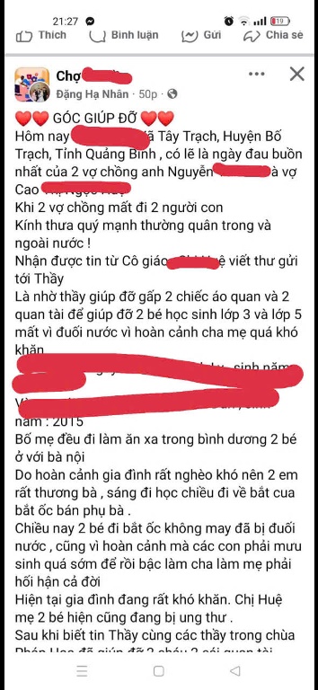 Công an Quảng Bình cảnh báo trước lời kêu gọi từ thiện trên mạng xã hội