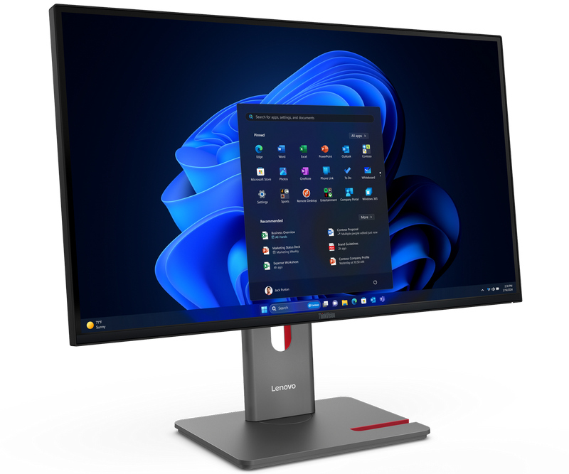 lenovo unveils the thinkvision p27qd 40 a 27 inch qhd monitor with ai features for professionals