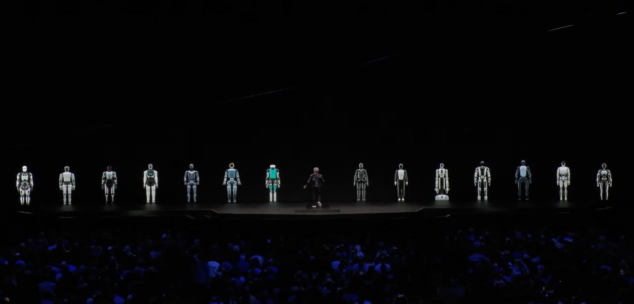 nvidia 2025 ces keynote with robots