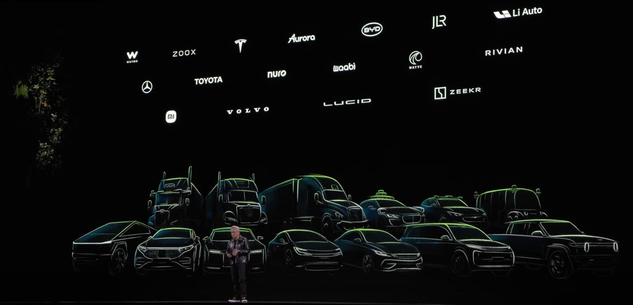 nvidia ces 2025 huang keynote auto partners