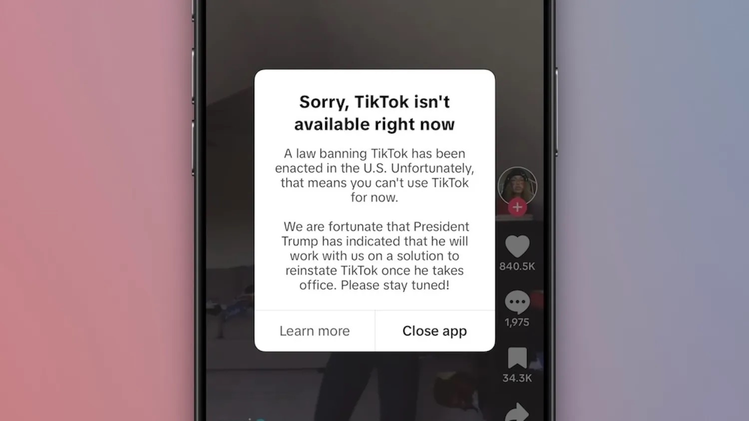 tiktok banned official 2