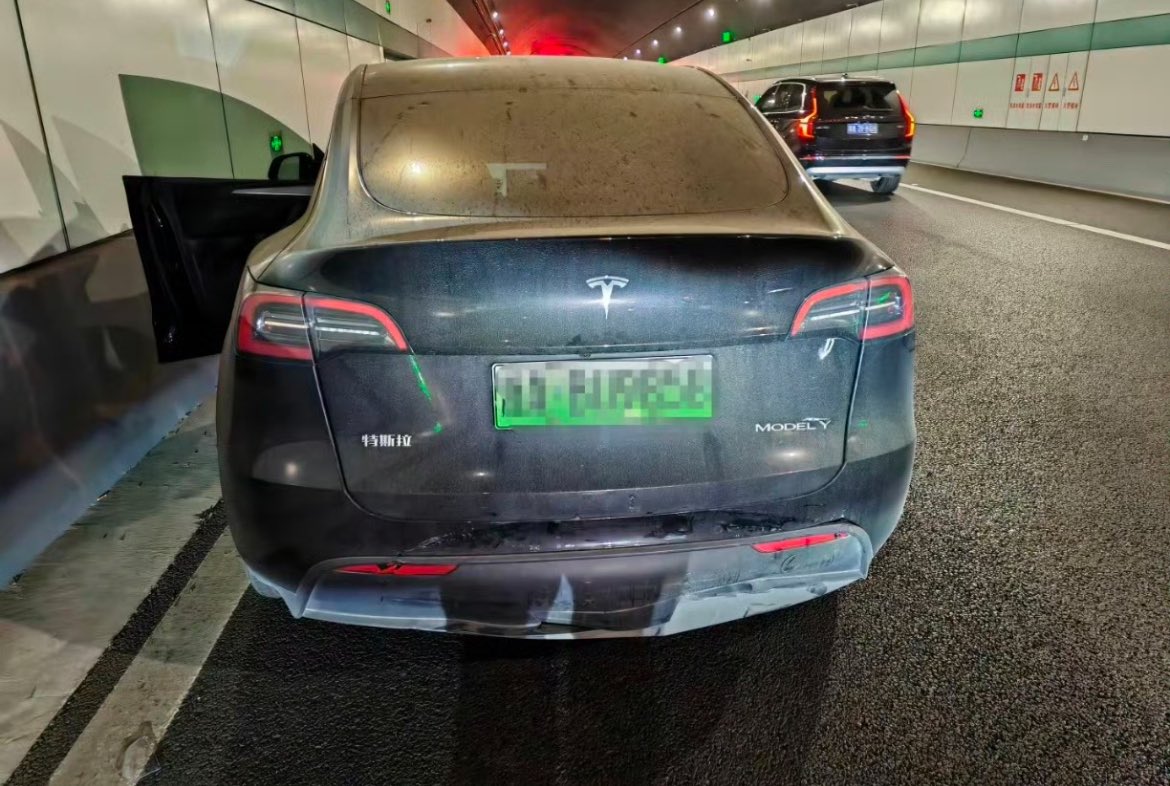 tesla model y damage