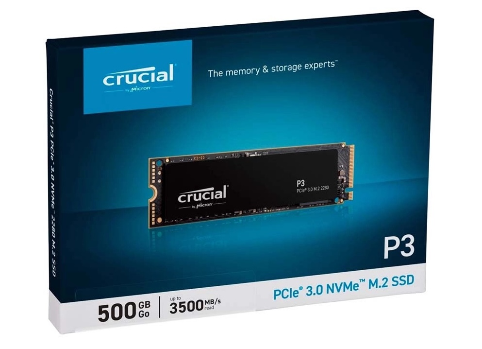 ssd crucial p3 500gb nvme 3d nand m 2 pcie gen3 x4 ct500p3ssd8 31