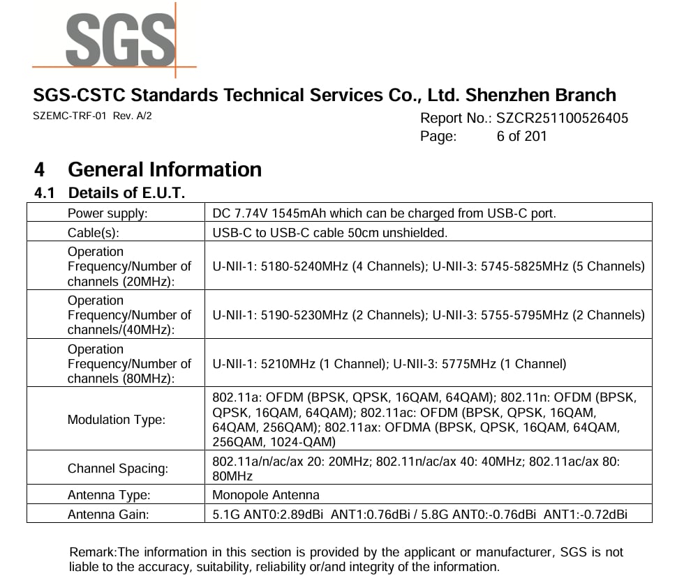 dji osmo pocket 4 pro fcc 2