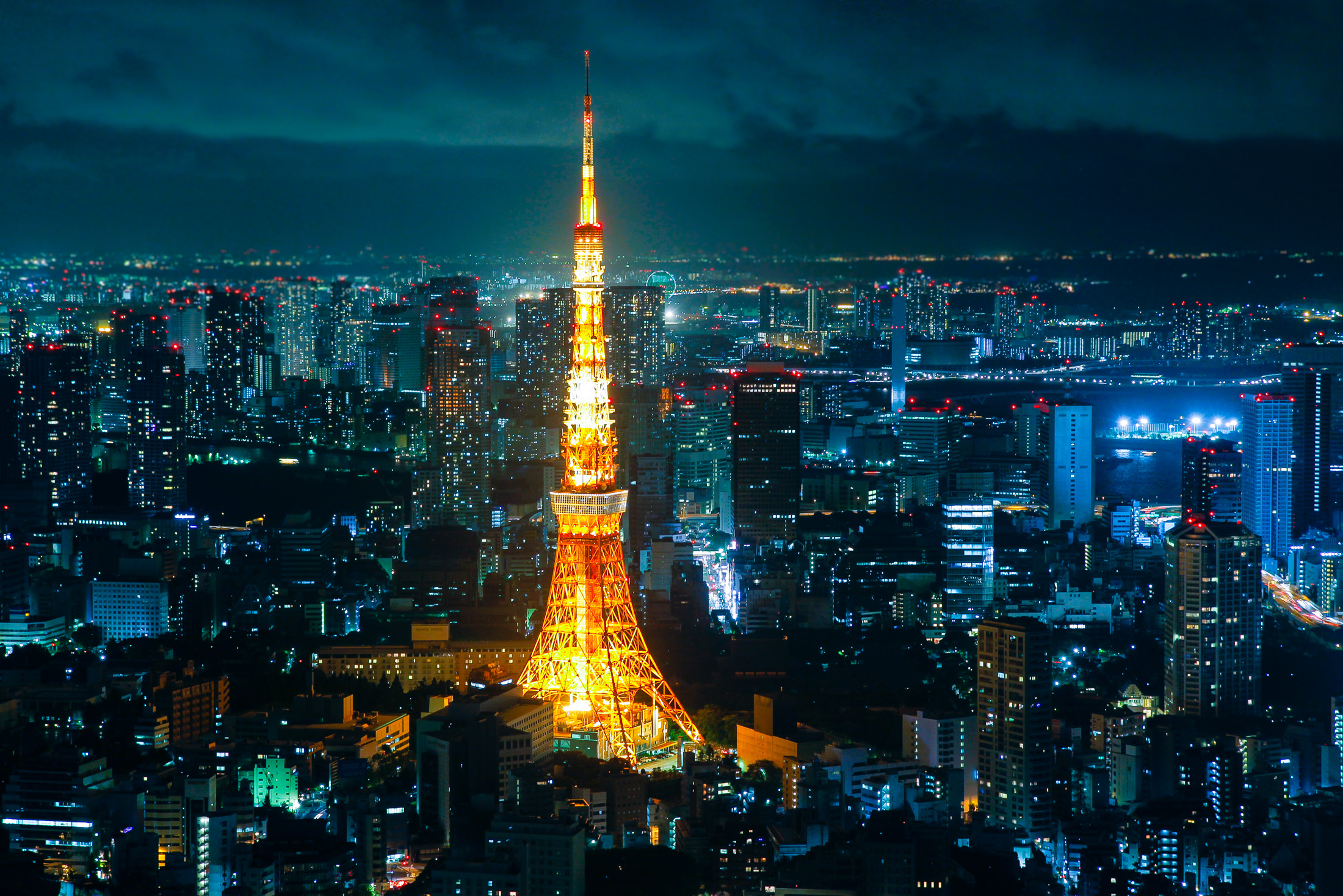 tokyo tower night landmark