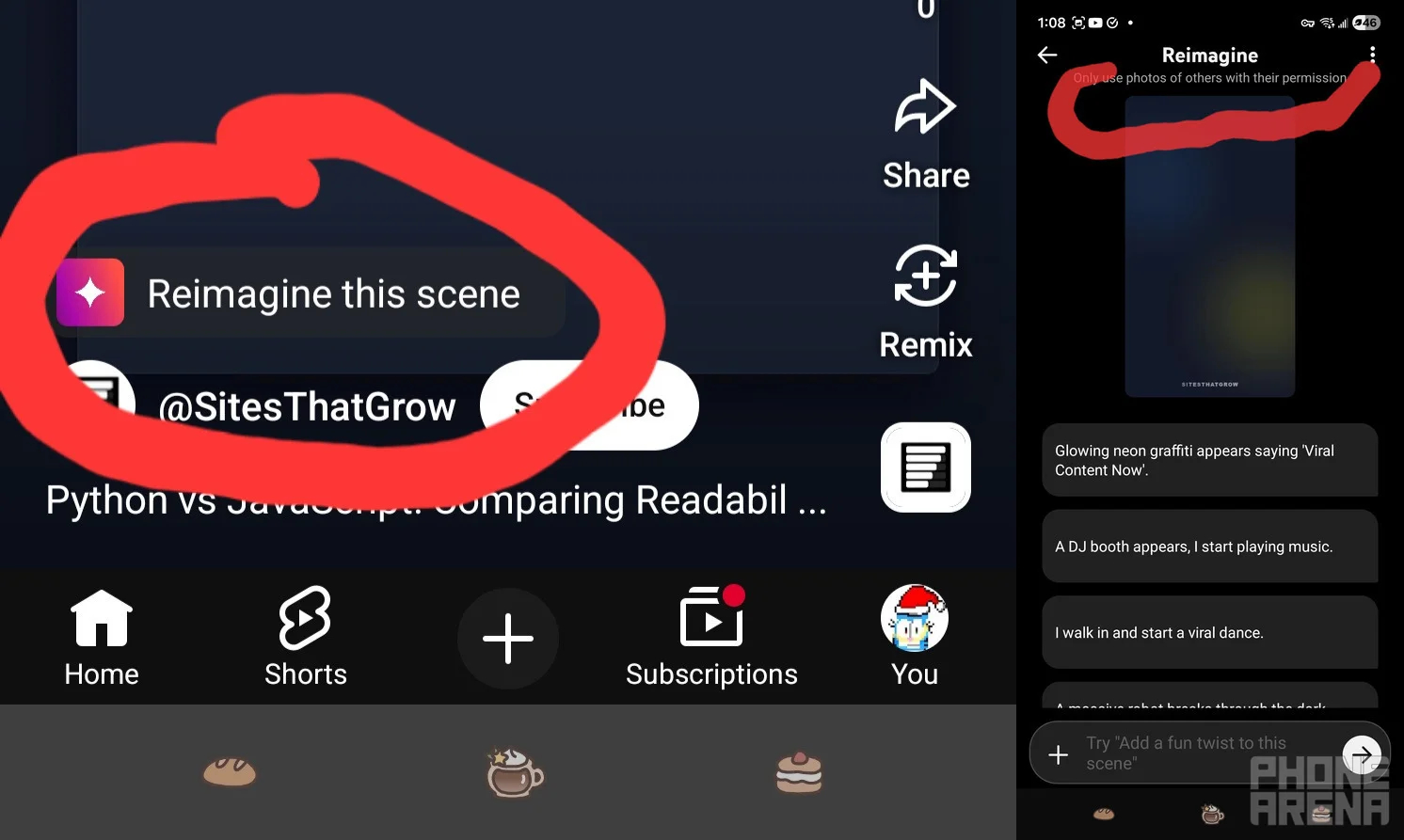 remix feature of youtube shorts
