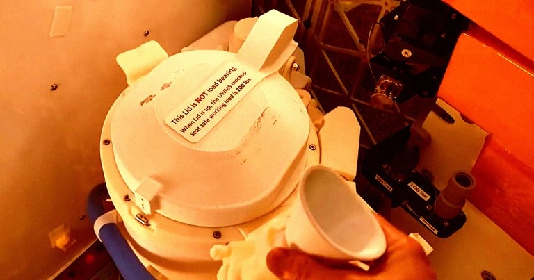 moon astronaut space toilet jams