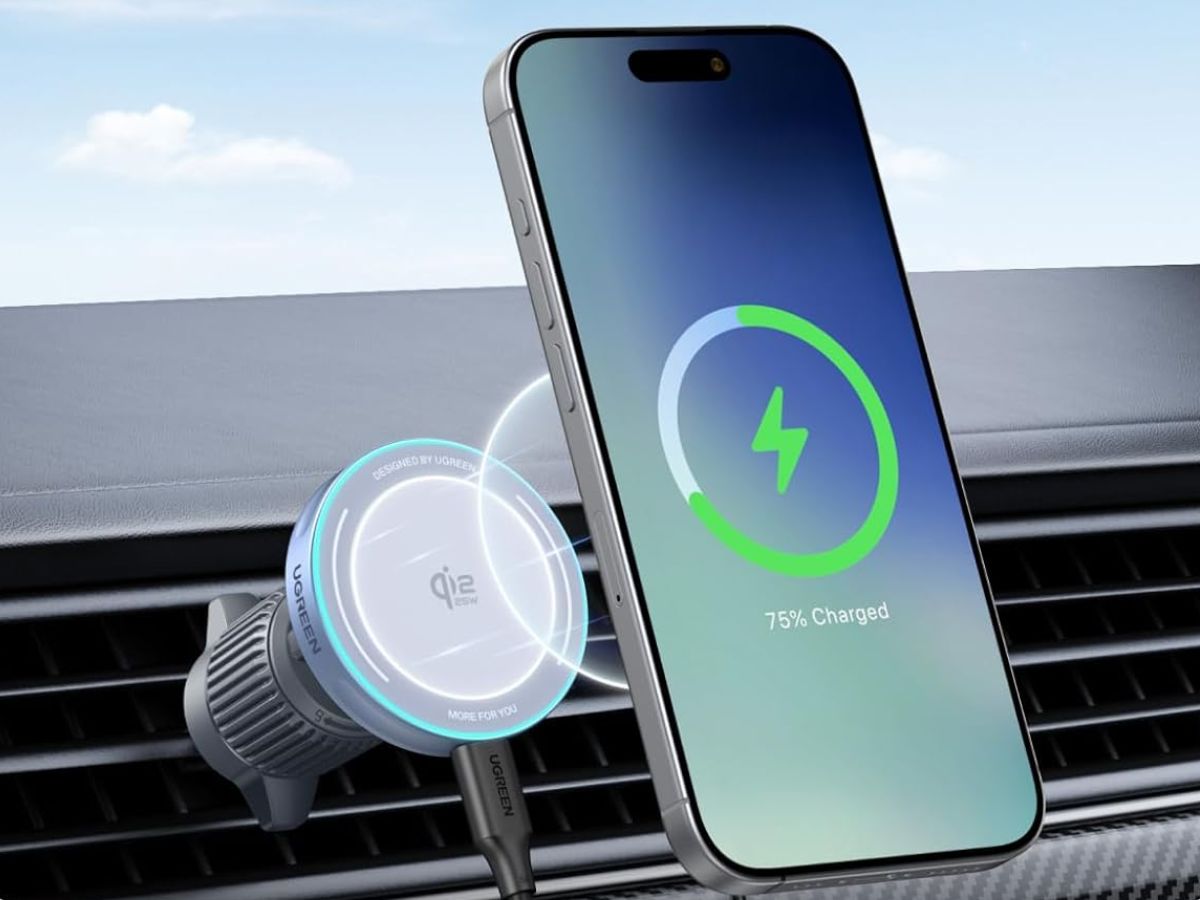 ugreen magflow magnetic wireless car charger 25w
