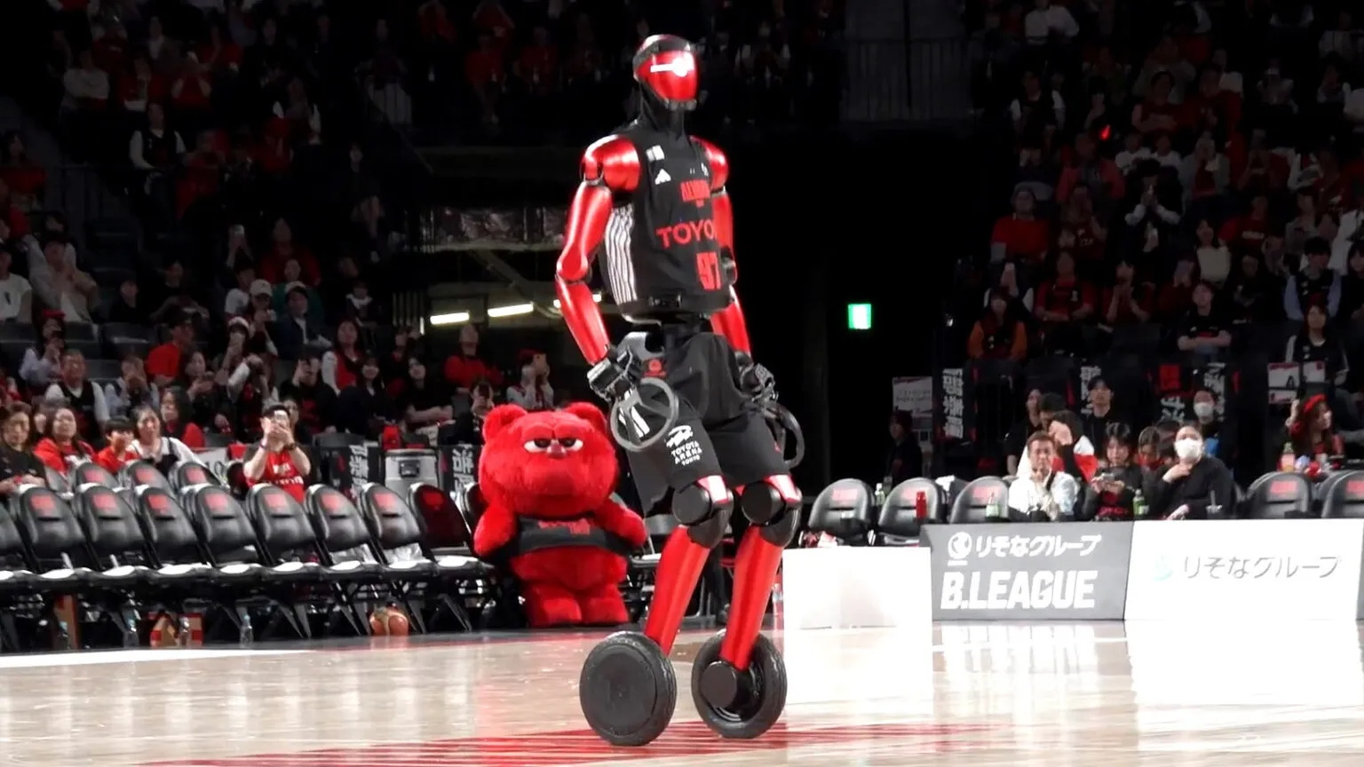 physical ai basketball robot cue