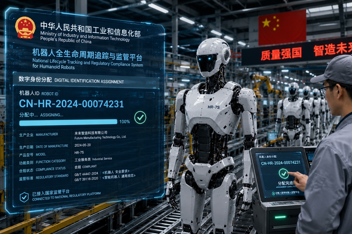 china humanoid robot digital id
