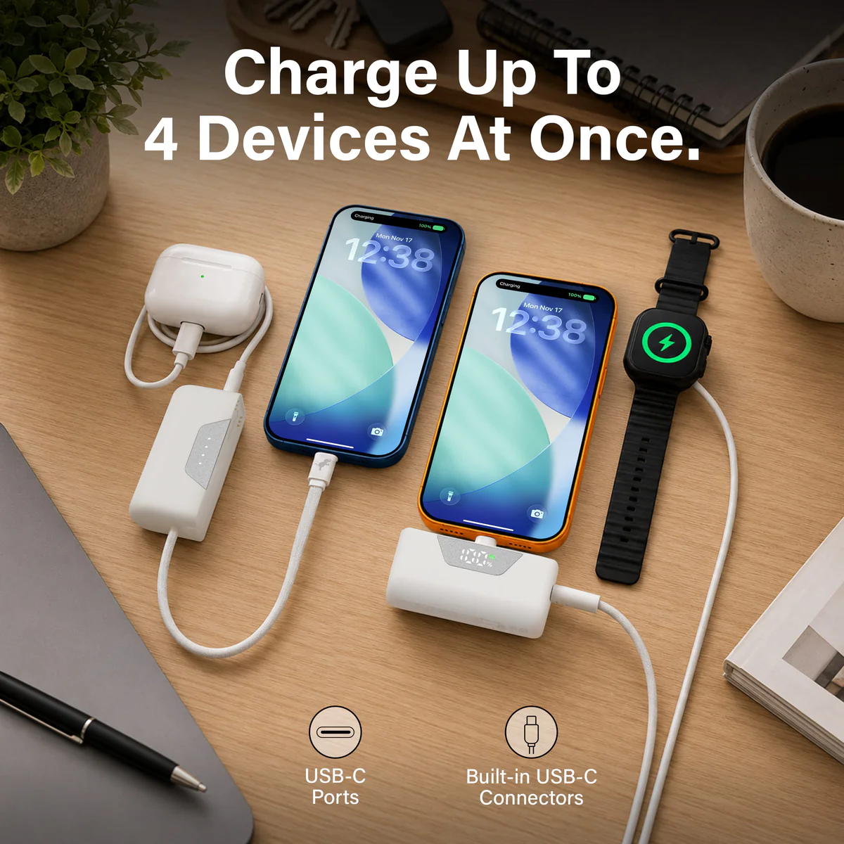 sharepowerchargingthreedevicesatonceviausb c