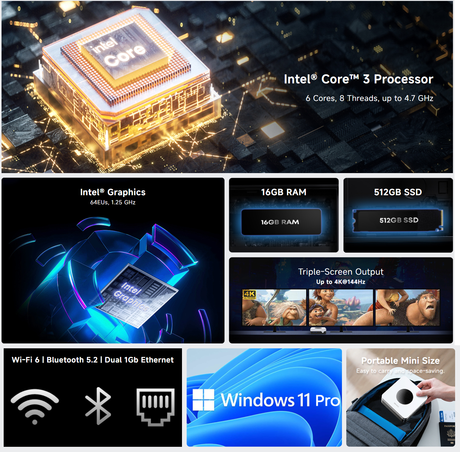 core highlights of the chuwi larkbox x 100u mini pc