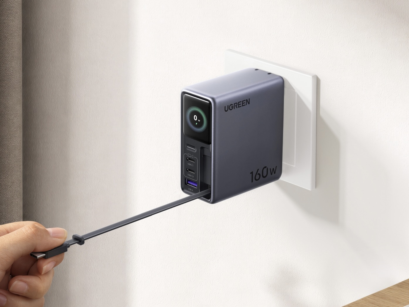 nexode pro 160w charger with retractable cable