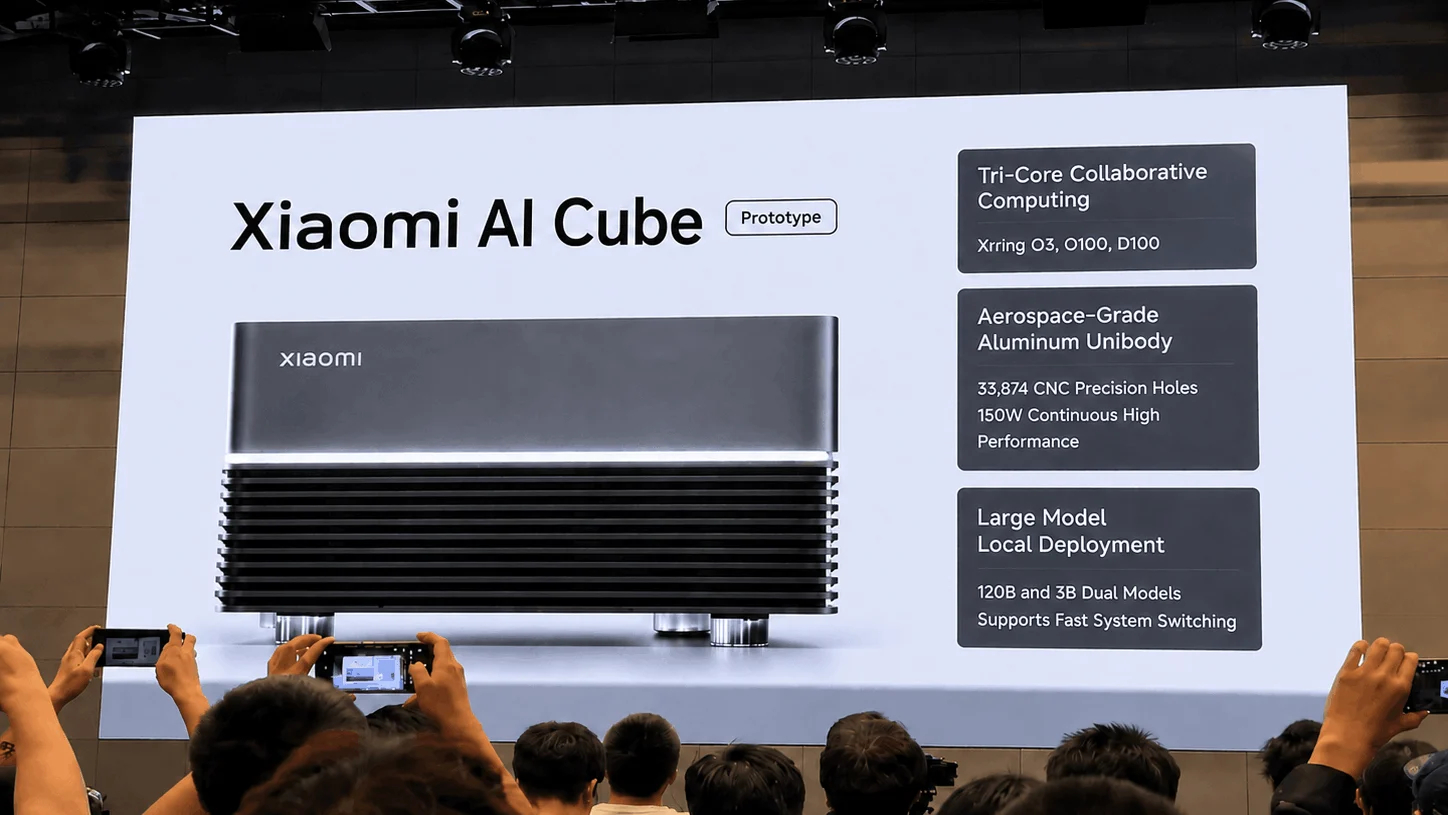 xiaomi ai cube prototype with xring o3 o100 and d100 chips