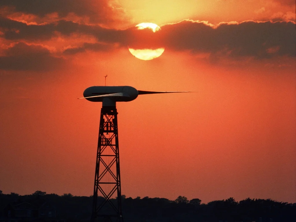 wind turbine three blades nasa mod 0a block isla