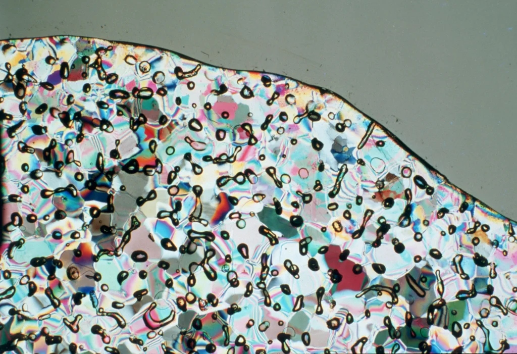 ice core air thin section bubbles