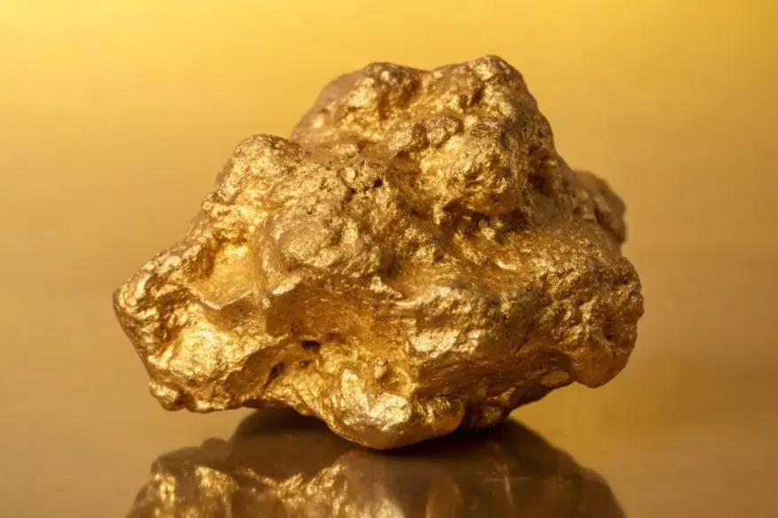 gold rock with gold background gold background