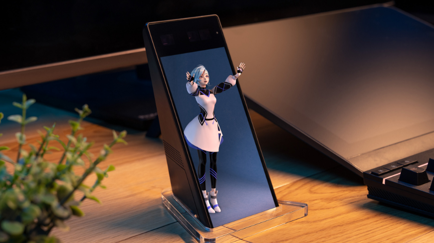 sony unveils elf mn1 6 inch glasses free 3d display for viewing anime avatars and spatial content