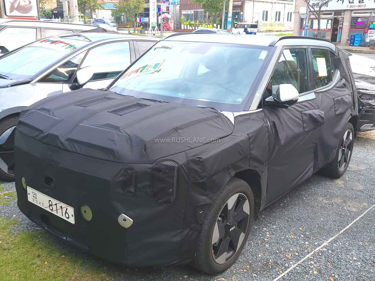 kia ev2 spied small suv electric 1