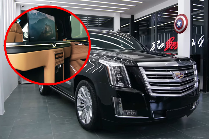 Tay chơi Thủ đô mang Cadillac Escalade 10 năm tuổi vào tận TP. HCM để tân trang: Nội thất thay bằng ghế Maybach, có thêm dàn karaoke ‘đỉnh nóc, kịch trần’