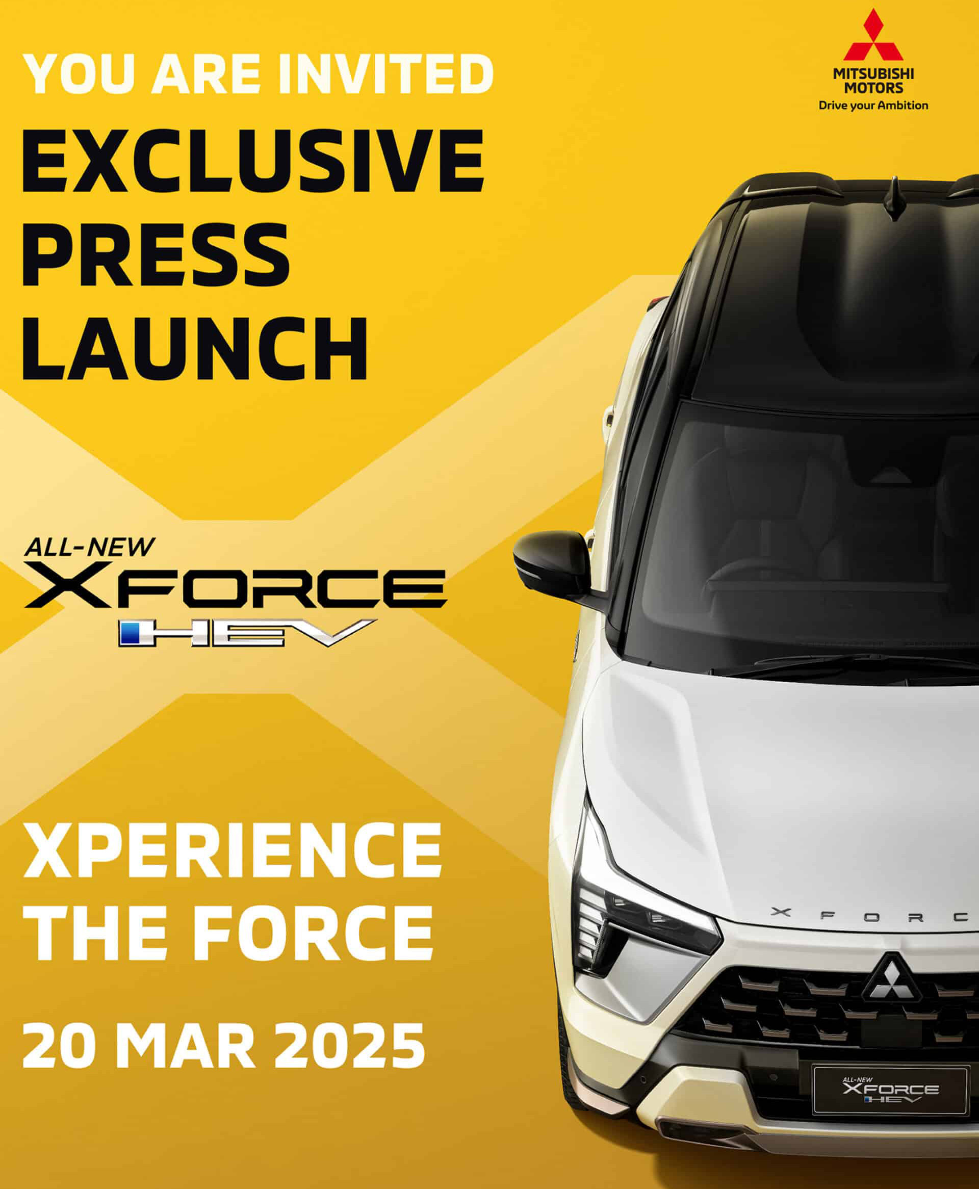 all new mitsubishi xforceinvitation card 1920x2973