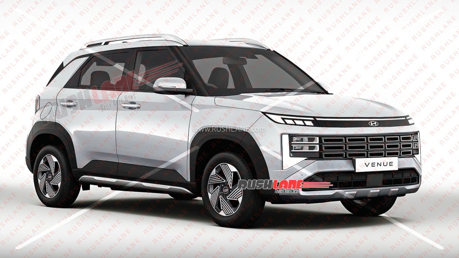 2025 hyundai venue suv render based on latest spy shots 6