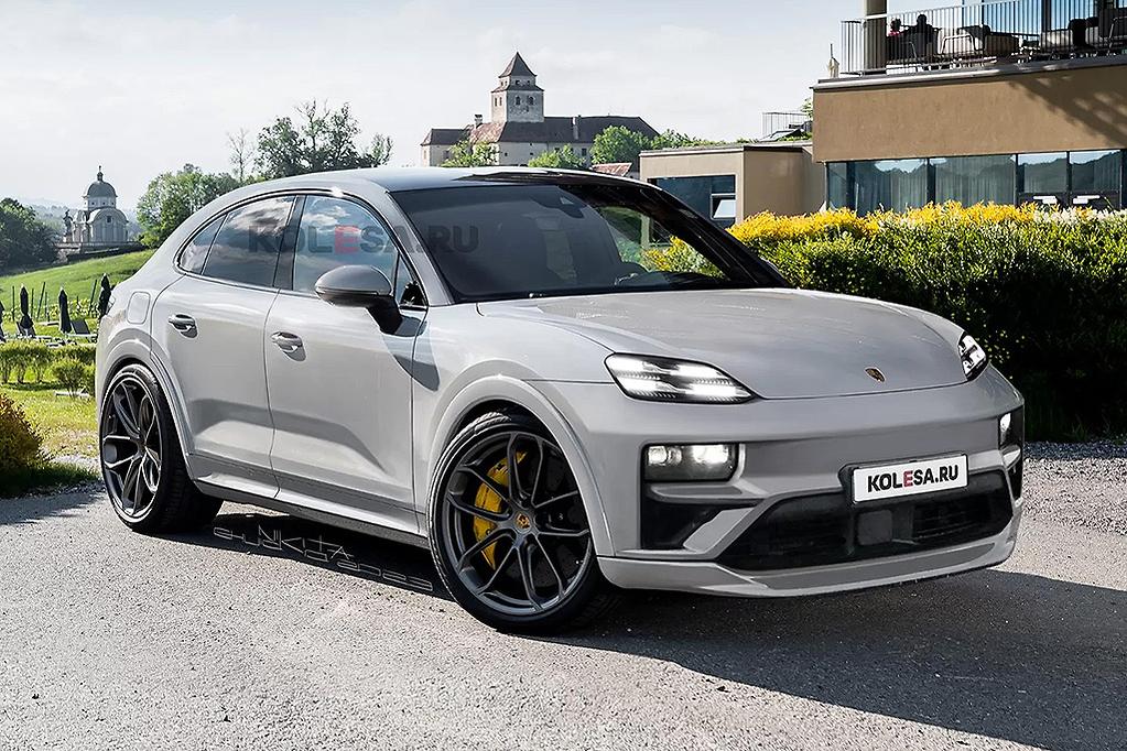 porsche macan ev render 1