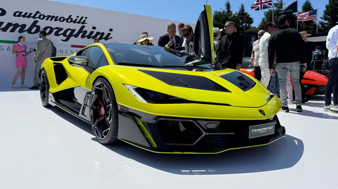 lamborghini fenomeno front three quarter at the quail monterey car week