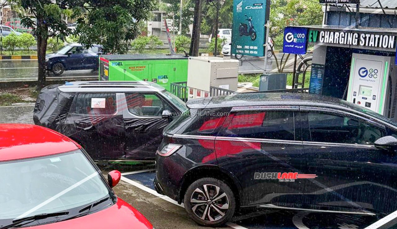 kia syros ev spied in india 1