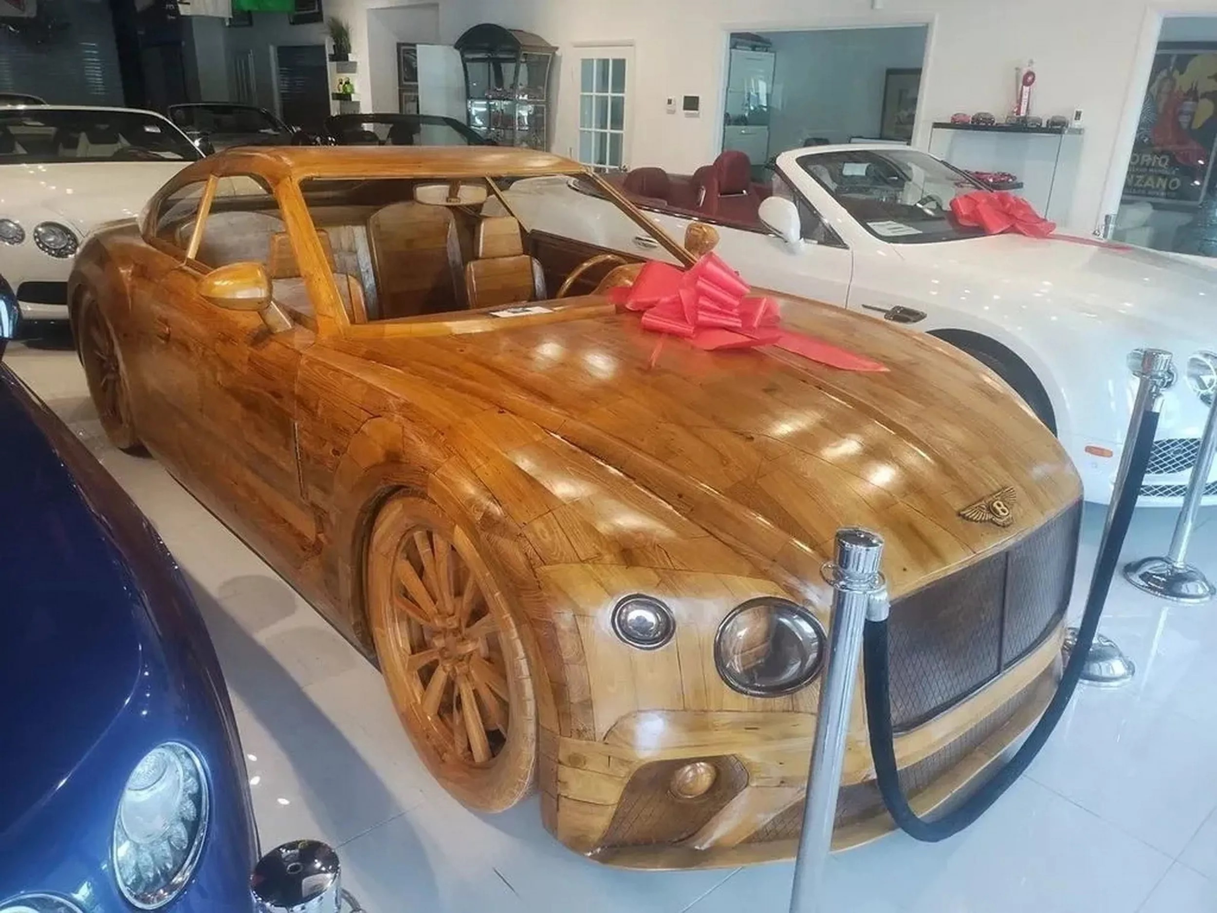 2020 bentley continental gt wooden display model 1