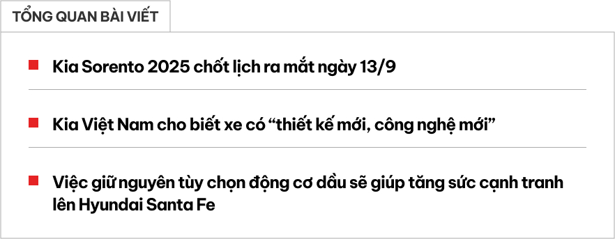 Kia Sorento 2025 chốt ra mắt Việt Nam ngày mai: Giá đồn đoán từ trên 1 tỷ đồng, sẽ có cả bản xăng và dầu- Ảnh 1.